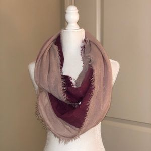 Pink two tone Infinity scarf